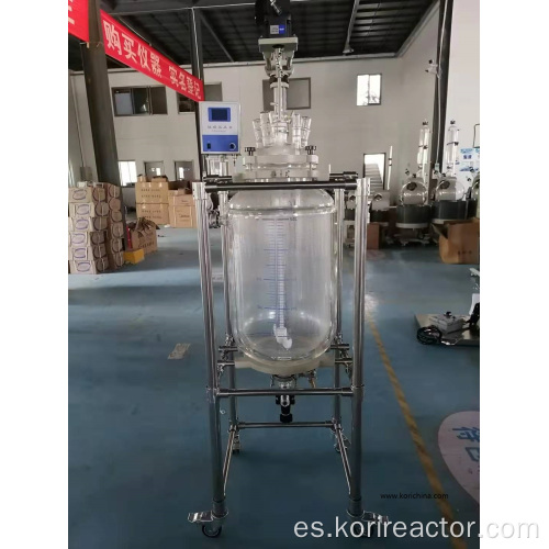 Reactor de laboratorio de vidrio químico con precio de fábrica